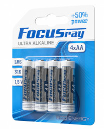 Батарейки FOCUSray ULTRA ALKALINE LR6/BL4 - 4 шт на блистере