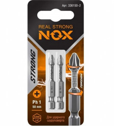 Бита torsion Ph1-50 E6.3, 2 шт карта STRONG