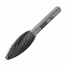 Борфреза по металлу твердосплавная, элипсообразная, тип-H, 12 мм Denzel