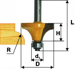 Фреза кромочная калевочная ПРОФ ЭНКОР 28,6*16*8 мм