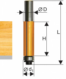 Фреза кромочная прямая ЭНКОР 12,7*25  мм