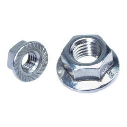 Гайка М5 с фланцем, оцинкованная ГОСТ 6923