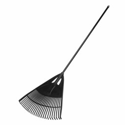 Грабли веерные пластиковые 620х1750 мм 27 плоских зубьев алюминиевый черенок PALISAD