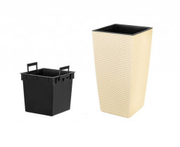 Кашпо Камелия РОТАНГ 9/20л слон кость 594 х4