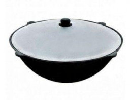 Казан чугунный 8,0 л круглое дно с крышкой д36см