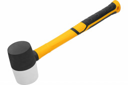 Киянка резиновая 225 г черно-белая фибергласовая рукоятка c TPR покрытием Denzel