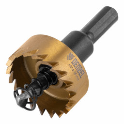 Коронка по металлу HSS, 35 мм, нитридтитановое покрытие Denzel