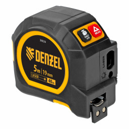 Лазерный дальномер с рулеткой LT-40, 5м x 19 мм, дальномер 40м, автомат. фиксация Denzel