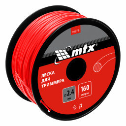 Леска для триммера круглая 2,4 мм х 160 м, на катушке //MTX