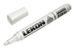Маркер перманентный фетровый 2-3мм быстросохнущий белый LEKON EХTRA WHITE