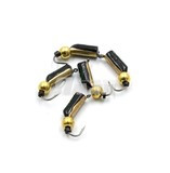 Мормышка вольф. ЯМАН Столбик №5, d-2 мм, L-9.5 мм, кошачий глаз сверленый, цв. латунь