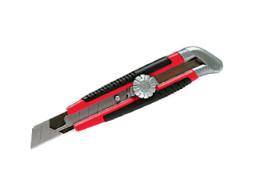 Нож 18 мм с выдвижными лезвием с металлической направляющей с винтом "МАТRIХ"