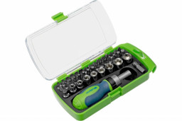 Отвертка ревер + биты, 41 пред  PH+PZ+SL+H+T CrV 2к рукоятка СИБРТЕХ