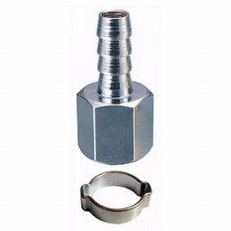 Переходник 1/4"F на елочку 8 мм с обжимным кольцом 8 х 13мм, блистер