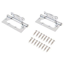 Петля 100х75 накладная АЛЛЮР 2BB CP 2,5мм хром без врезки 2шт в упаковке КОРОБКА