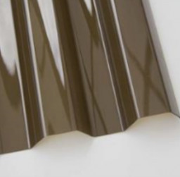 Поликарбонат профилированный монолитный 0,8 мм трапеция 1,05х2,0 м бронза