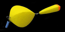 Поплавок зимний Двойной желтый большой