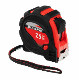 Рулетка Status Magnet 3 fixations,7,5 м х 25 мм,обрезиненный корпус,зацеп с магнитом Matrix