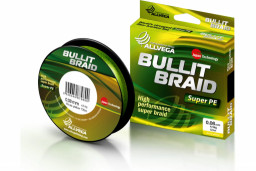 Шнур плетёный ALLVEGA Bullit Braid 135м флуо-жёлтый 0,08мм (4,5кг)