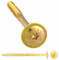 Шуруп 8*120 самонарезающий д/дерева, прессшайба