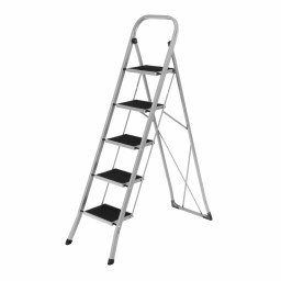 Стремянка стальная, 5 широких ступеней 20х30 см с полимерным покрытием Сибртех