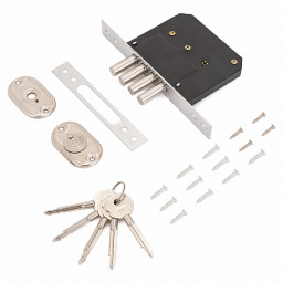 Замок врезной б/руч СТАНДАРТ 189-4MF-5К CP хром крестовой ключ